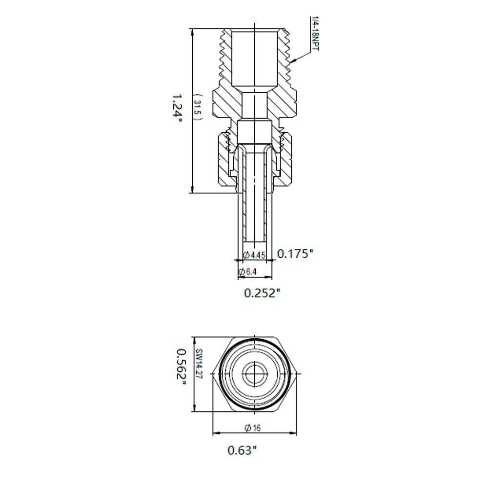 1/4 In. OD Compression X 1/4 In. MIP Brass Adapter Fitting