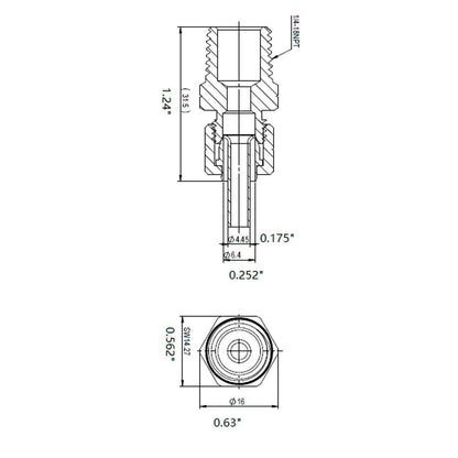 1/4 In. OD Compression X 1/4 In. MIP Brass Adapter Fitting